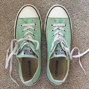 Mint Green Low Top Converse